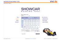 Showcar booking tool